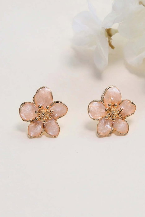 Heliophilia Silver Pendientes de Latón con Piedra de Circonio Blanca